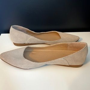 New Crown Vintage Dalton Suede Flats - Taupe